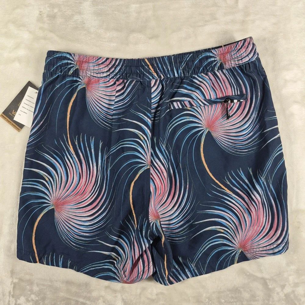 Vans Primary Elastic Board Shorts Men's Medium Blue Hybrid Beach Relaxed Fit NWT